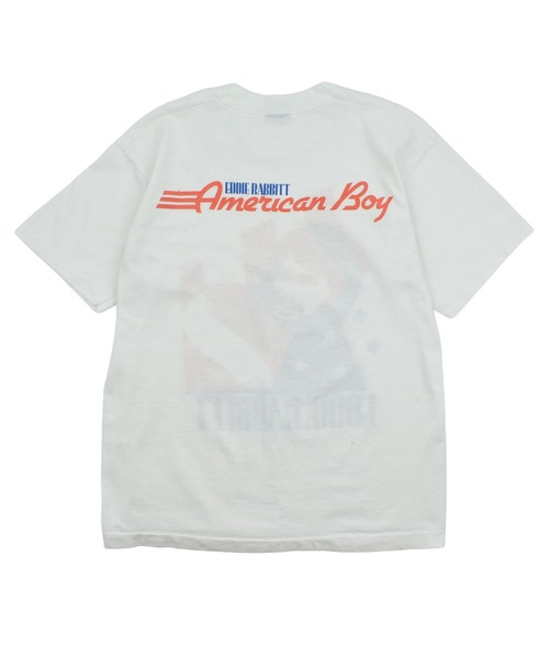 80s USA製 EDDIE RABBITT Tシャツ バンT コピーライト 80s USA製 MY SHIRT IS MADE IN THE USA vintage L メンズ 半袖T