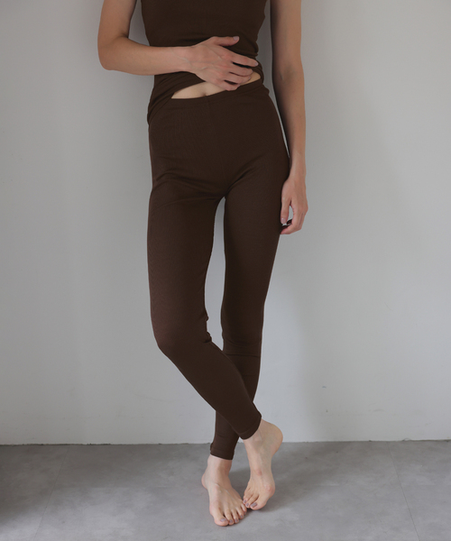 EMILY WEEK（エミリーウィーク） レギンス スパッツ シルクテレコリブ