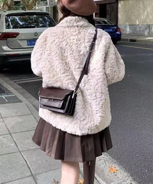 ViViDAY ダッフルコート コート ふわふわフェイクファーダッフルコート