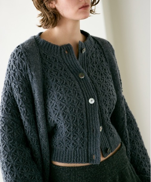 NOLLEY'S sophi 【WALANCE/ワランス】カーディガン WALANCE/ワランス】wool mohair cable cropped cardigan（5-0290-6-02