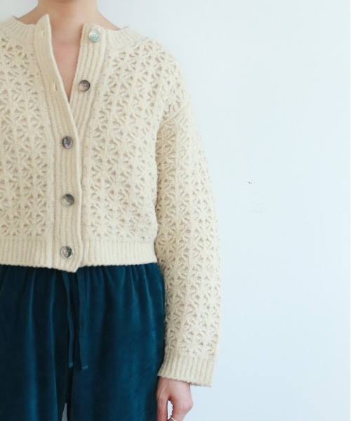 NOLLEY'S sophi 【WALANCE/ワランス】カーディガン WALANCE/ワランス】wool mohair cable cropped cardigan（5-0290-6-02
