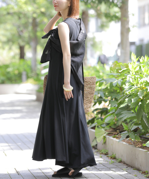 「JOURNAL STANDARD relume」 ノースリーブワンピース FREE チャコールグレー レディース_画像4