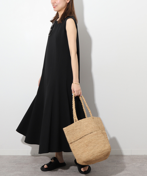 「JOURNAL STANDARD relume」 ノースリーブワンピース FREE チャコールグレー レディース_画像8