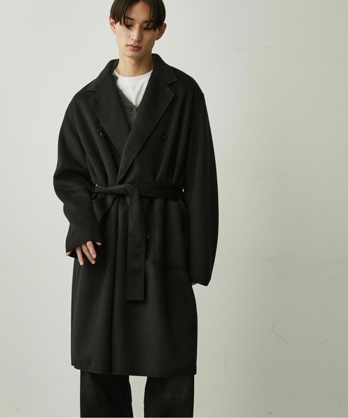 BLANK HOTEL チェスターコート コート Belted Wool-Like Chesterfield