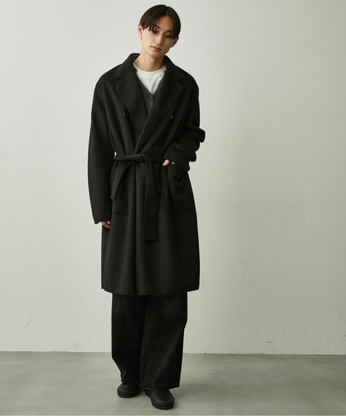BLANK HOTEL チェスターコート コート Belted Wool-Like Chesterfield