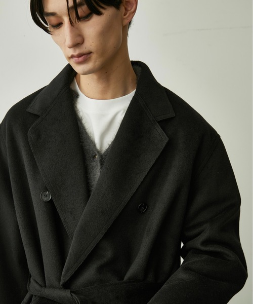 BLANK HOTEL チェスターコート コート Belted Wool-Like Chesterfield