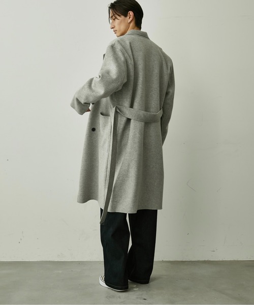 BLANK HOTEL チェスターコート コート Belted Wool-Like Chesterfield