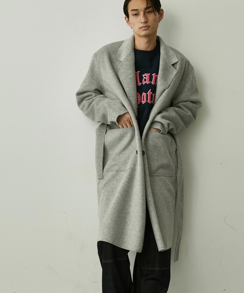 BLANK HOTEL チェスターコート コート Belted Wool-Like Chesterfield