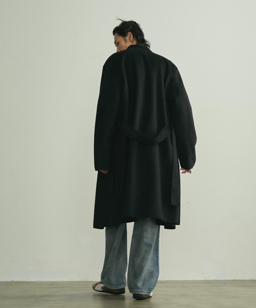 BLANK HOTEL チェスターコート コート Belted Wool-Like Chesterfield