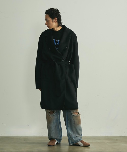 BLANK HOTEL チェスターコート コート Belted Wool-Like Chesterfield