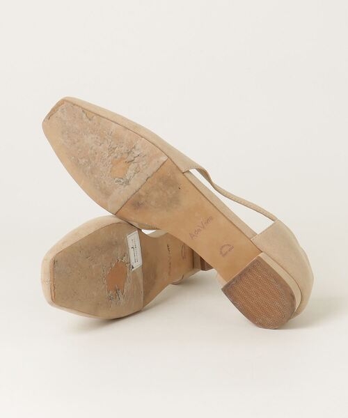 「A de Vivre」 フラットパンプス 25.5 ベージュ レディース_画像3