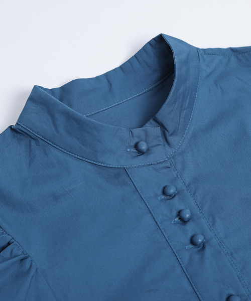 「La-gemme」 長袖ブラウス フリー ブルー レディース_画像2