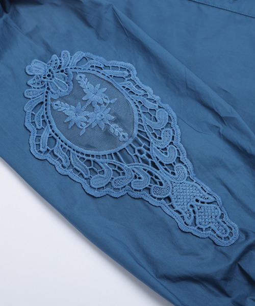 「La-gemme」 長袖ブラウス フリー ブルー レディース_画像9