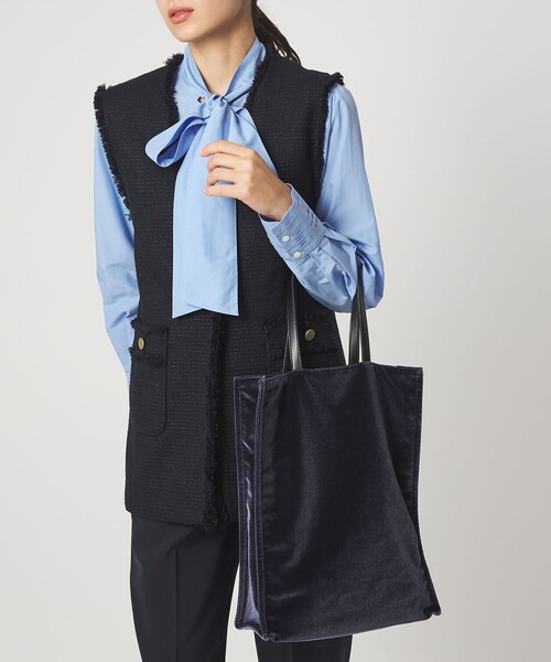 新品未使用ネイビーgreen label relaxing レザートートバッグ green label relaxing（グリーンレーベルリラクシング） トートバッグ