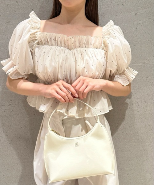 「SNIDEL」 半袖ブラウス ONE SIZE パープル レディースの画像