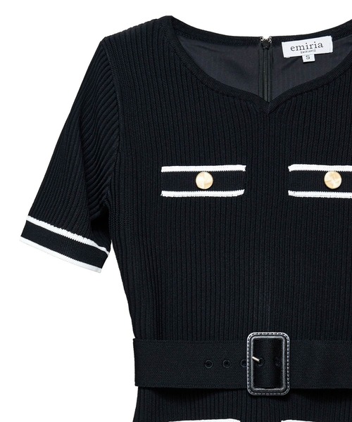 「emiriawiz」 半袖ワンピース SMALL ブラック レディースの画像