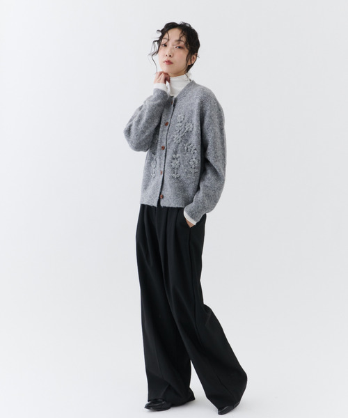 NUJOH カーディガン Bubble Stitch Cardigan /バブルステッチ