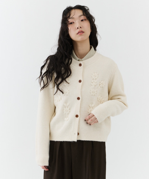 NUJOH カーディガン Bubble Stitch Cardigan /バブルステッチ