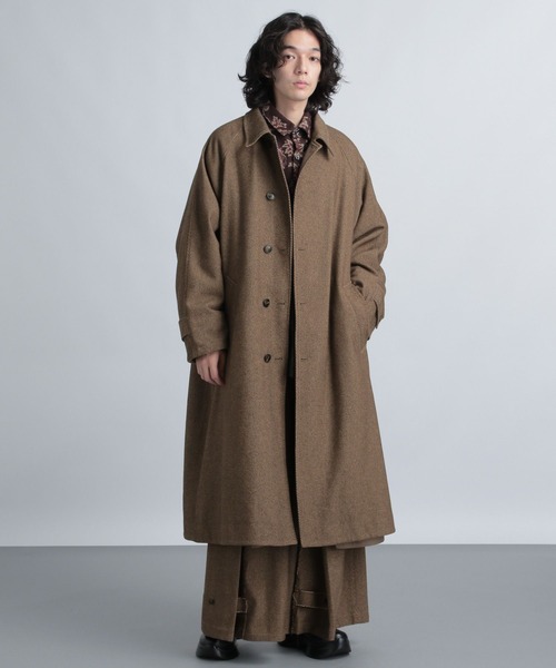 HARE（ハレ） ステンカラーコート SMALL ブラック メンズ : ZOZOTOWN