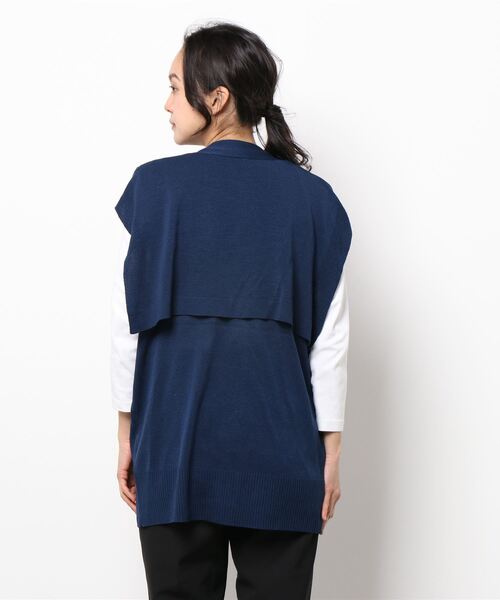 「STYLEBLOCK」 ベスト M ネイビー レディース_画像3