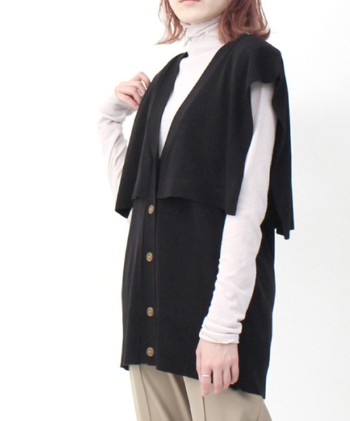 「STYLEBLOCK」 ベスト M ネイビー レディース_画像6