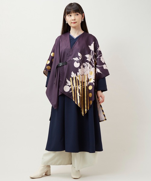二部式着物　秋冬新作　カヤ　耀う牡丹羽織　耀う牡丹袴風パンツ　セットアップ 二部式着物 秋冬新作 カヤ 耀う牡丹羽織 耀う牡丹袴風パンツ