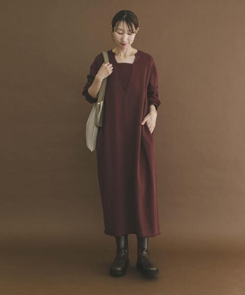 Riru Select ブラウン オーバーサイズ スウェットワンピース ITEMS URBANRESEARCH（アイテムズ アーバンリサーチ） ワンピース