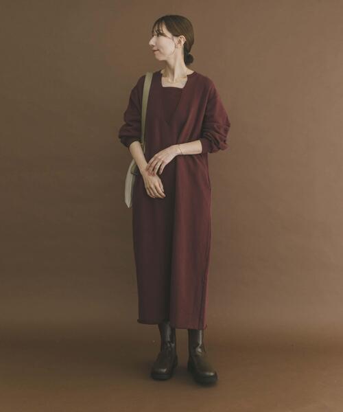 Riru Select ブラウン オーバーサイズ スウェットワンピース ITEMS URBANRESEARCH（アイテムズ アーバンリサーチ） ワンピース