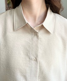 「moment+」 長袖ブラウス L ライトベージュ レディースの画像8