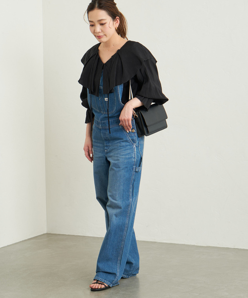 「B.C STOCK」 「Simplicite」長袖ブラウス FREE ブラック レディース_画像8