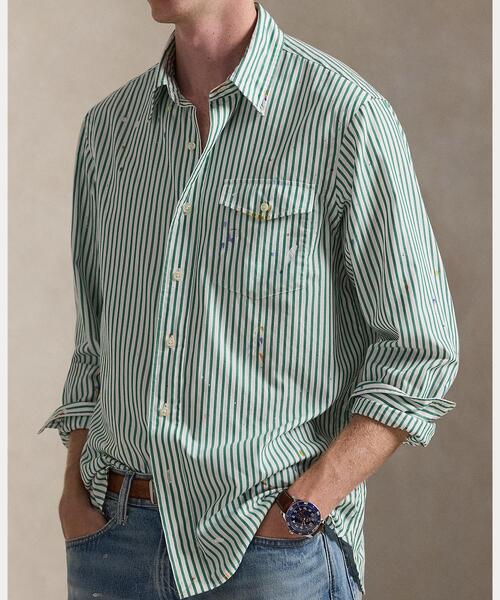 POLO RALPH LAUREN ストライプ 長袖シャツ カジュアル 楽天市場】ラルフローレン（柄ストライプ）（カジュアルシャツ