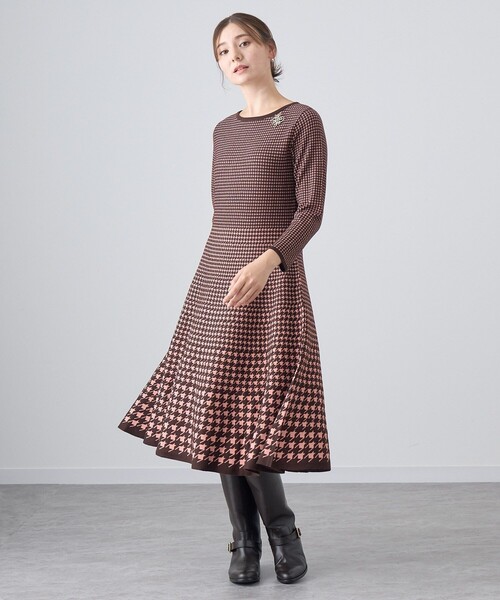 ANAYI（アナイ） ニットワンピース 36 ピンク レディース : ZOZOTOWN