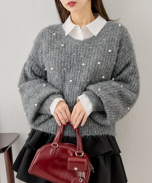 「Chico」 長袖ニット FREE アイボリー レディース_画像3