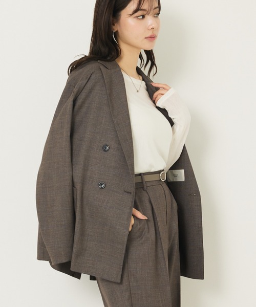 「abahouse mavie」 テーラードジャケット フリー ブラウン レディース_画像5