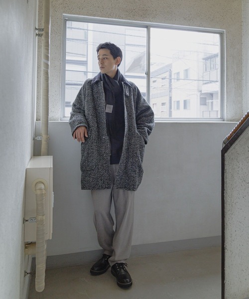 niko and…（ニコアンド） ステンカラーコート MEDIUM ブラック メンズ