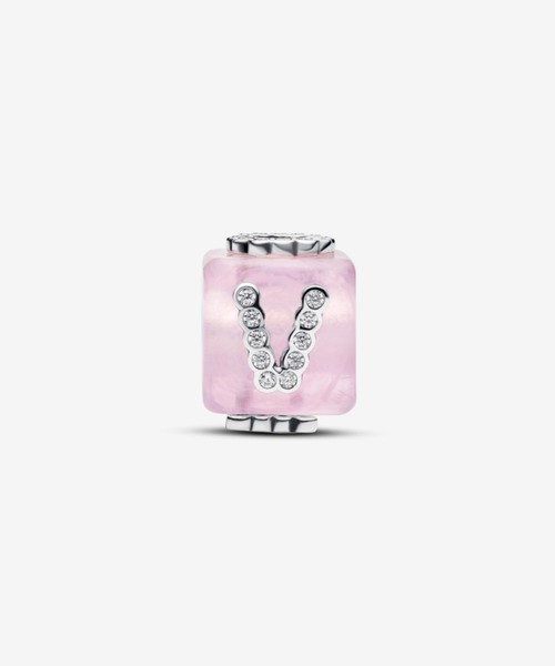 PANDORA（パンドラ） チャーム ピンク ムラノ ガラス ラブ キューブ