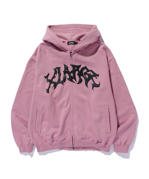 XLARGE（エクストラ ラージ） パーカー DISTORTED LOGO ZIP UP HOODED