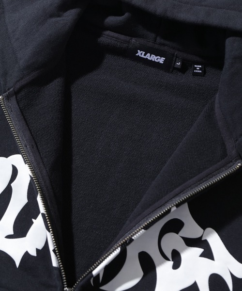 XLARGE（エクストラ ラージ） パーカー DISTORTED LOGO ZIP UP HOODED