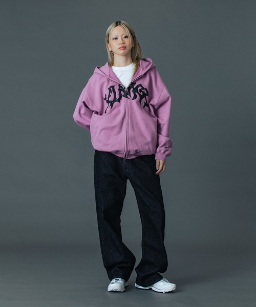 XLARGE（エクストラ ラージ） パーカー DISTORTED LOGO ZIP UP HOODED