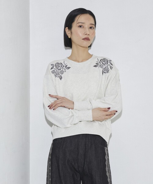 「Firsthand」 スウェットカットソー FREE チャコールグレー レディース_画像4