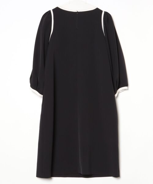 「Rose Tiara」 7分袖ワンピース 38 ブラック レディース_画像2
