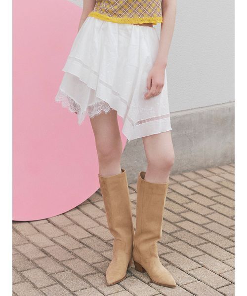 パンツ ハンカチ刺繍スカショーパン レディース_22