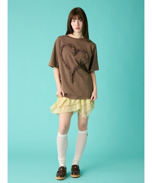 パンツ ハンカチ刺繍スカショーパン レディース_15