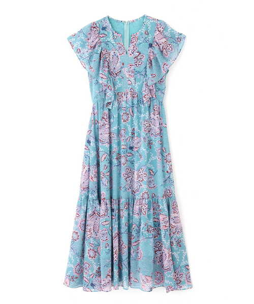 「JILL STUART」 ノースリーブワンピース 0 レッド レディース_画像9