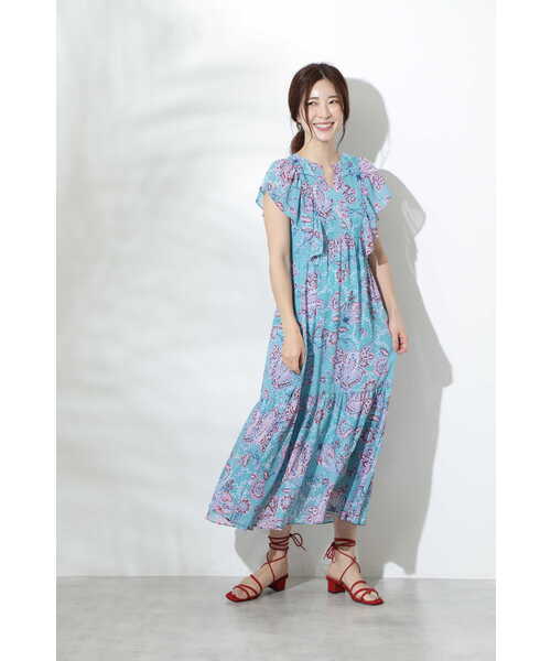 「JILL STUART」 ノースリーブワンピース 0 レッド レディース_画像10
