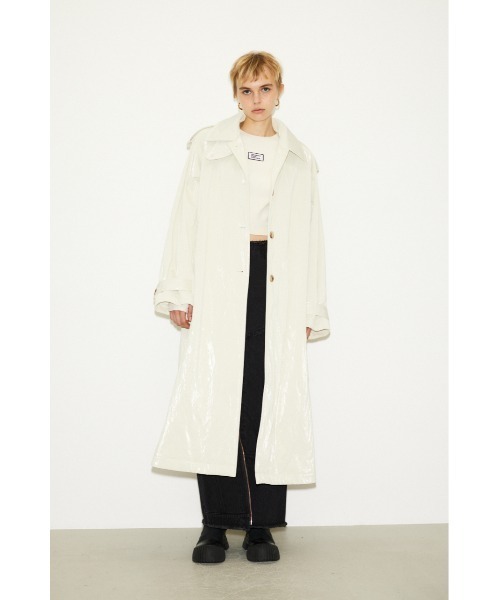 「THROW by SLY」 ステンカラーコート FREE アイボリー レディース_画像4