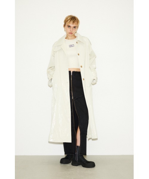 「THROW by SLY」 ステンカラーコート FREE アイボリー レディース_画像5