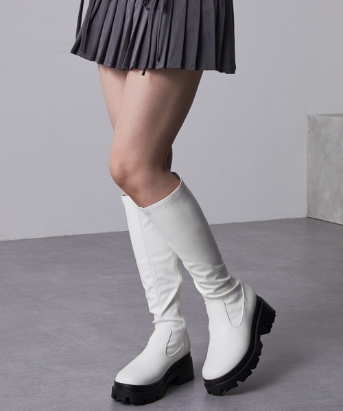 「nui nullu」 ロングブーツ S ブラック レディース_画像2