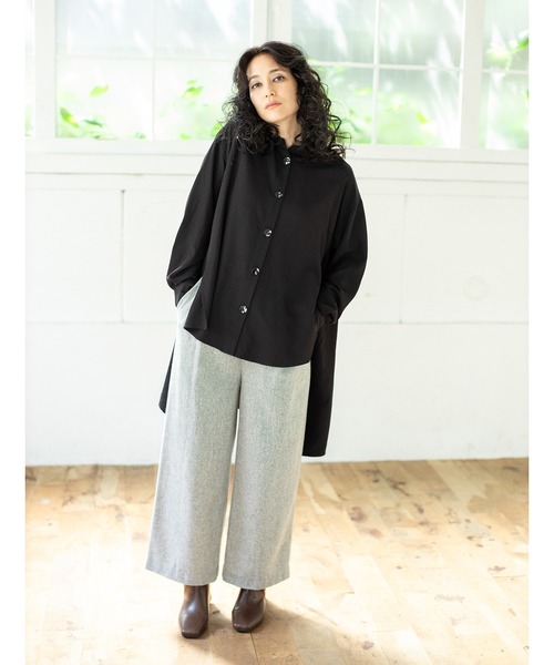 「OSMOSIS」 7分袖シャツ ONE SIZE サックスブルー レディース_画像2