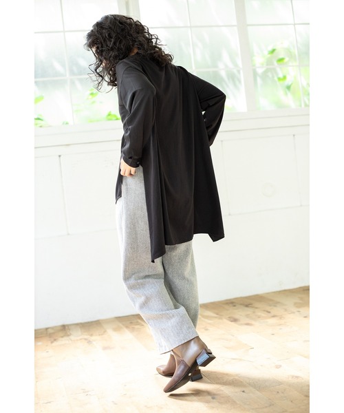 「OSMOSIS」 7分袖シャツ ONE SIZE サックスブルー レディース_画像4